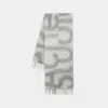 ACNE STUDIOS VANDY SCARF - ACNE STUDIOS - WOOL - LIGHT GREY