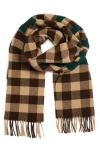 Acne Studios Veda Buffalo Plaid Wool Blend Scarf