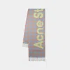 Acne Studios Veda Scarf -  - Wool - Beige/green In Beige