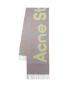 Acne Studios Veda Scarf -  - Wool - Beige/green In Beige