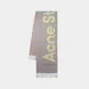 Acne Studios Veda Hero Wool & Nylon Scarf In Beige,multi