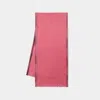 Acne Studios Jacquard-logo Seersucker Scarf In Pink