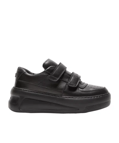 Acne Studios Velcro Strap Platform Sneakers In Gray