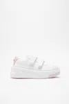 Acne Studios Velcro Strap Platform Sneakers In Optic White,pink