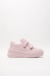 Acne Studios Velcro Strap Platform Sneakers In Pastel Pink