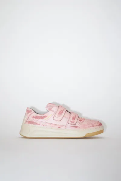 Acne Studios Velcro Strap Sneakers In Antique Pink