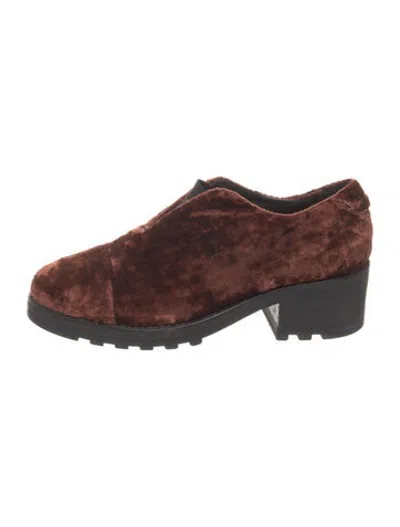 Pre-owned Acne Studios Velvet Loafers In Brown