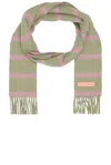 Shop Acne Studios Vesta Skinny Stripe Scarf In Grey & Pink