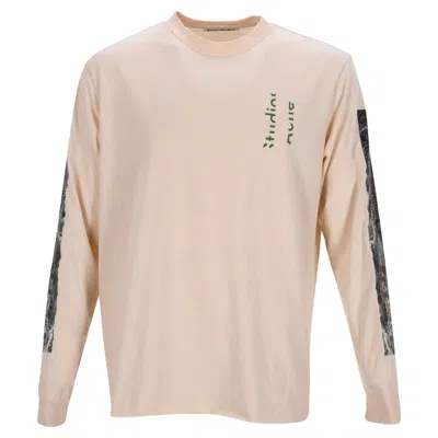 Acne Studios Video-print T-shirt In Beige Cotton In Sand