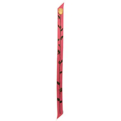 Acne Studios Villy Rose Midsummer Thin Silk Scarf In Pink