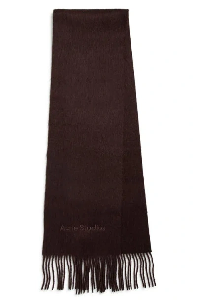 Acne Studios Vinnie Alpaca & Wool Scarf In Brown