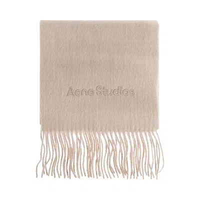Pre-owned Acne Studios Vinnie Scarf 'oatmeal Melange' | Cream | Women's Size Onesize In White
