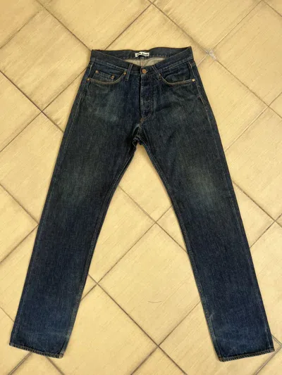 Pre-owned Acne Studios Vintage Acne Jeans Muddy Denim Redline Selvedge Jeans In Blue