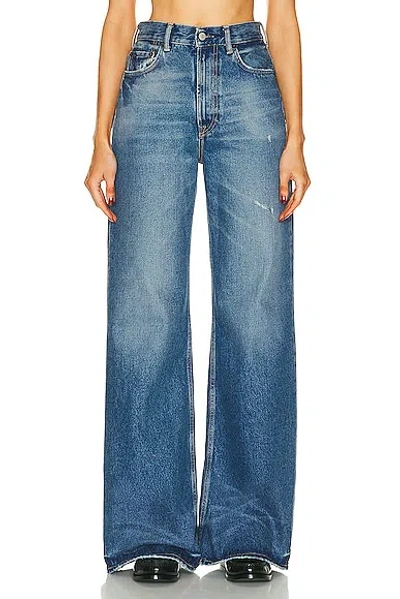 Acne Studios Vintage Baggy Wide Leg In Mid Blue