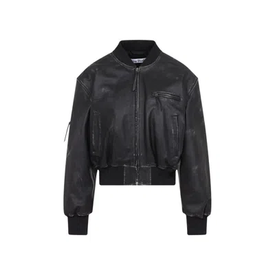 ACNE STUDIOS VINTAGE BLACK COW LEATHER JACKET