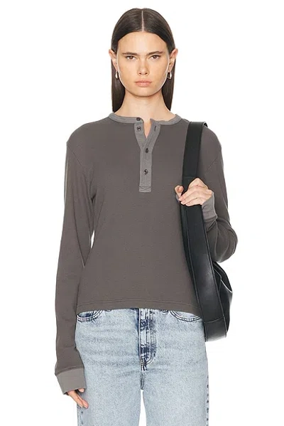 Acne Studios Vintage Henley In Faded Black