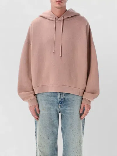 Acne Studios Vintage Hooded Cotton Fleece Sweatshirt In Pink