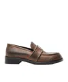 Acne Studios Vintage Leather Loafers In Brown