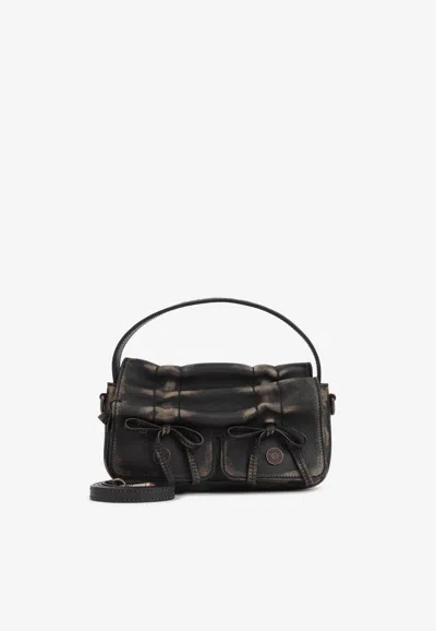 Acne Studios Vintage Leather Shoulder Bag In Brown