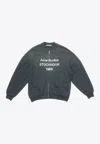 Acne Studios Sweatshirt Black Vintage Effect With Zip In Blue