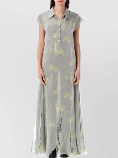 ACNE STUDIOS VINTAGE ROSE PRINT LONG DRESS