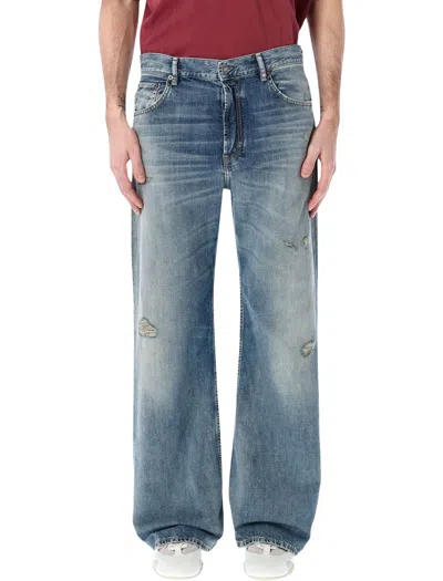 Acne Studios Vintage-inspired Wide Leg Jeans 32 In Blue