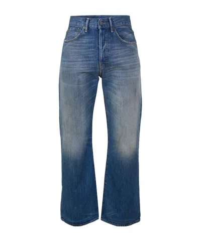 Acne Studios Vintagewashed Flaredleg Jeans In Blue