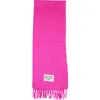 Acne Studios Viper Furry Alpaca Blend Fringe Scarf In Fuchsia Pink