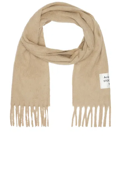 Acne Studios Viper Scarf In Camel Beige