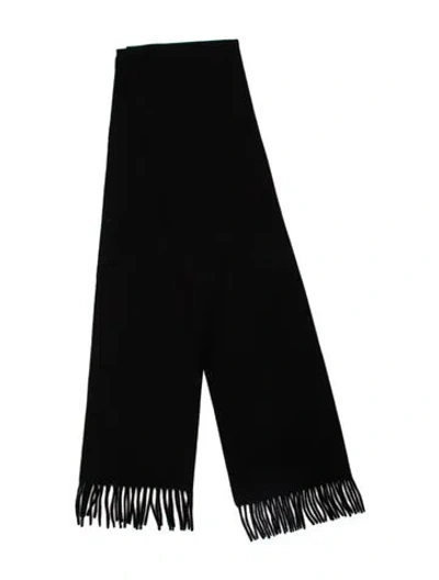 Pre-owned Acne Studios Virgin Wool Scarf In Black