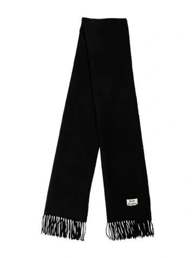 Pre-owned Acne Studios Virgin Wool Scarf In Black