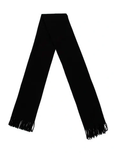 Pre-owned Acne Studios Virgin Wool Scarf In Black