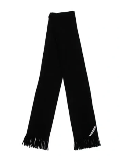 Pre-owned Acne Studios Virgin Wool Scarf In Black