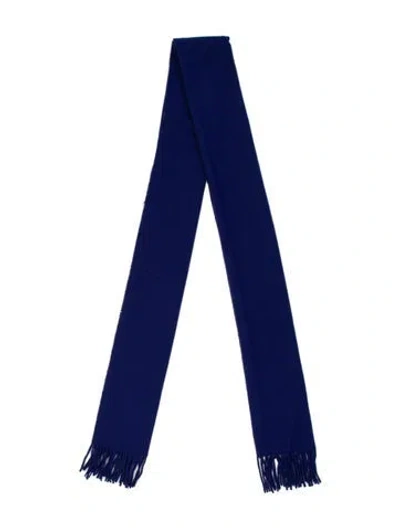 Pre-owned Acne Studios Virgin Wool Scarf In Blue