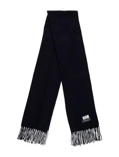 Pre-owned Acne Studios Virgin Wool Scarf In Blue