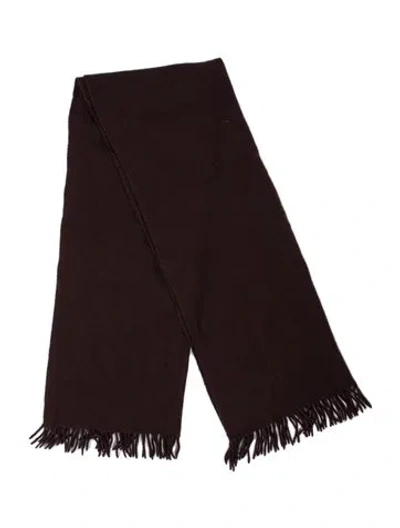 Pre-owned Acne Studios Virgin Wool Scarf In Burgundy
