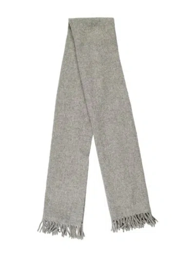 Pre-owned Acne Studios Virgin Wool Scarf In Gray