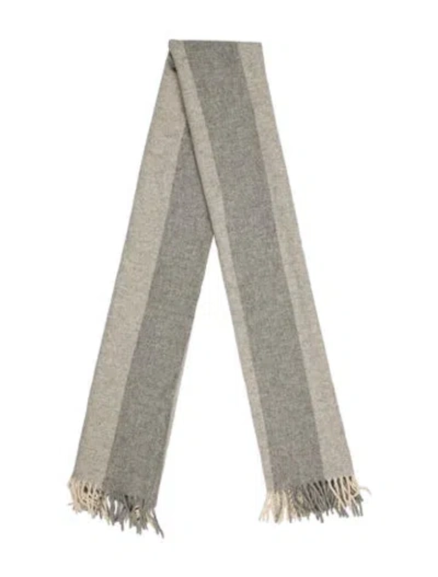 Pre-owned Acne Studios Virgin Wool Scarf In Gray
