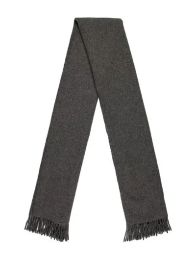 Pre-owned Acne Studios Virgin Wool Scarf In Gray