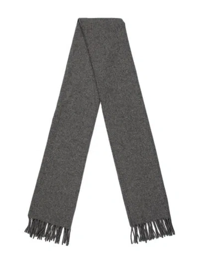 Pre-owned Acne Studios Virgin Wool Scarf In Gray