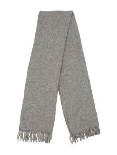 Pre-owned Acne Studios Virgin Wool Scarf In Gray