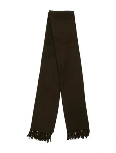 Pre-owned Acne Studios Virgin Wool Scarf In Green