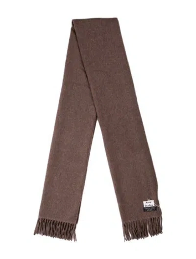 Pre-owned Acne Studios Virgin Wool Scarf W/ Tags In Brown