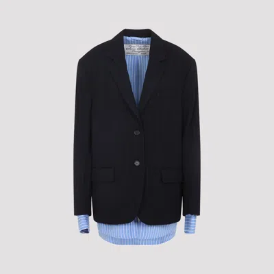 Acne Studios Viscose Blazer In Blue