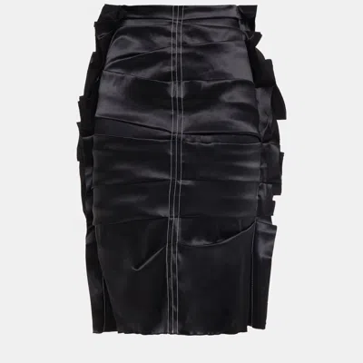 Pre-owned Acne Studios Viscose Knee Length Skirts 32 In Black