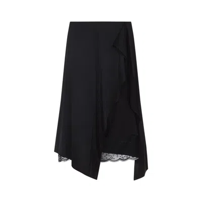 Acne Studios Viscose Midi Skirt Women In Black