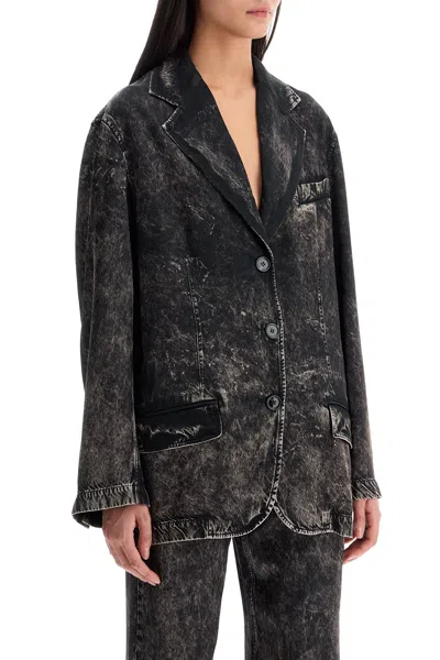 Acne Studios Woman Blazer Black Size 6 Viscose In Gray