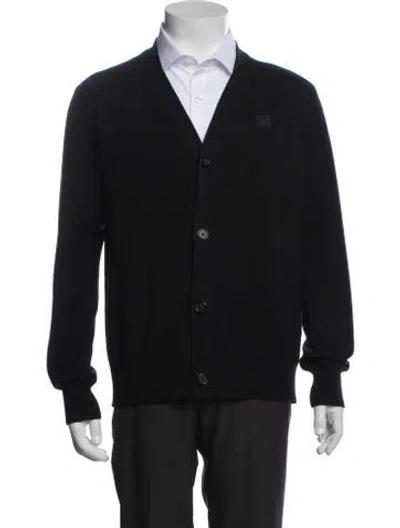 Pre-owned Acne Studios V-neck Long Sleeve Cardigan In Blue