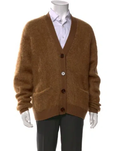 Pre-owned Acne Studios V-neck Long Sleeve Cardigan In Brown