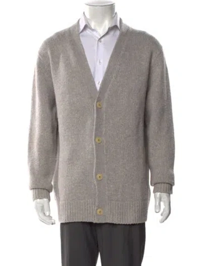 Pre-owned Acne Studios V-neck Long Sleeve Cardigan In Gray